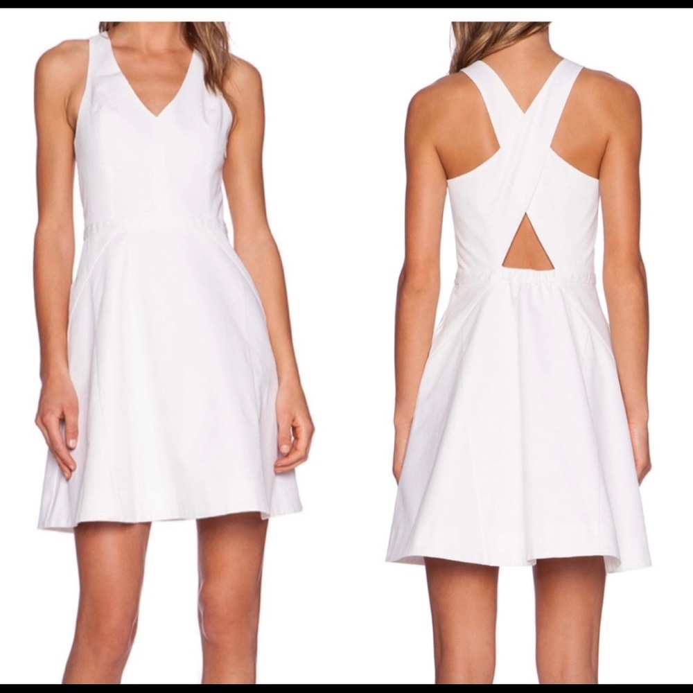 Joie Aurina White Fit N Flare Dress